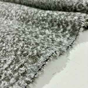 Gray Green Speckled Boucle Fabric, Designer Fabric, Upholstery Fabric by yard, Fabric for Chair-Sofa-Headboard 1.64 yards or 59 inch width image 8