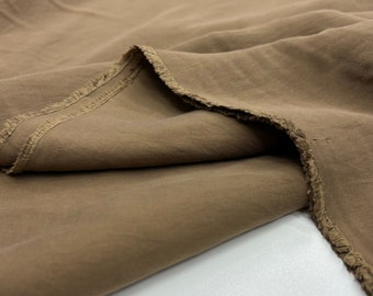Brown Modal Cotton Cupro Fabric – Soft Material for Dresses & Home | 150cm/59in wide