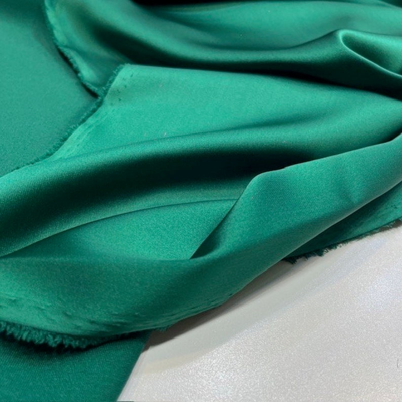 Emerald Green Acetate Satin Fabric: Evening Dress Designer Fabric