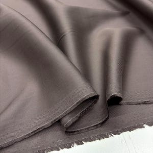 Mocha Grey Washed Softened 100% Cotton Tencel Denim Fabric – Lightweight Eco-Friendly Fabric by Yard (150 cm or 58 inch or 1.64 yards)