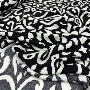 Summer Abstract Pattern 100% Viscose Fabric, Design Fashion, Fabric For Dress, Viscose Fabric by the Yard (Width 150cm 1,64 yard 57 inches)