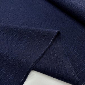 High-Quality Luxury Navy Blue Tweed Fabric, Fabric for Jacket-Dress-Skirt-Coat, Home Textile(150cm or 1.64 yards or 57 inch width)