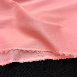 Rosafarbener Voile-Stoff aus 100 % Baumwolle, leichter Baumwollstoff, Baby- und Kindertextilien, (Breite 150 cm/58 Zoll/1,64 Yards)
