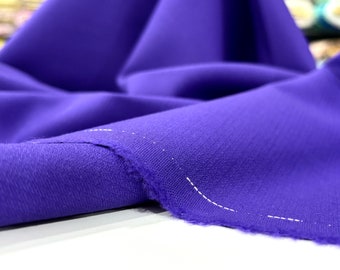 Purple Italian Luxury Wool Crepe Fabric, Fashion Fabric, Special&Rare Fabric,Dress Fabric,Silk Crepe Fabric(150 cm or 1.64 yards or 57 inch)