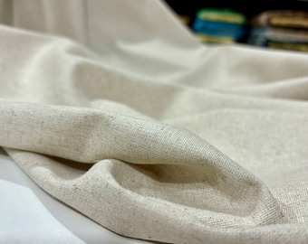 Linen Blend Upholstery Fabric Thick Durable Sofa Curtain Home Decor Material 150 cm Wide