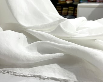 White Cupro Fabric, Cupro Fabric By The Yard, Premium Quality Cotton Dressmaking Designer Fabric - Skirt Fabric (150cm/1.64 yard/57 inch)