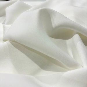 Broken White Italian Crepe Fabric, Fashion Fabric, Clothing Fabric, Dress Fabric,Sewing Fabric,Crepe Fabric(150 cm or 1.64 yards or 57 inch)