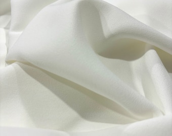 Broken White Italian Crepe Fabric, Fashion Fabric, Clothing Fabric, Dress Fabric,Sewing Fabric,Crepe Fabric(150 cm or 1.64 yards or 57 inch)