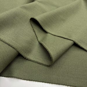 Green Cotton Linen Fabric: Natural Breathable Soft Linen Blend – Dress & Apparel 150cm Width