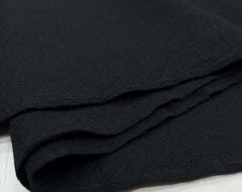 Black Lycra Wool Felt Fabric – Durable Material for Jackets, Pants, Suits | 150cm/59in wide