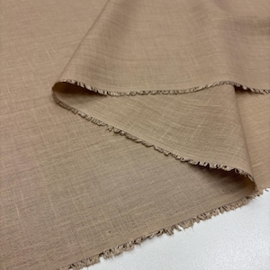 Bronze Brown Italian Linen Blend Fabric – Premium Lightweight Drapey Fabric by Yard for Dresses, Shirts,Trousers(width 150 cm or 1.64 yards)
