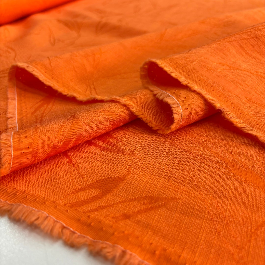 Jacquard 100% Leinenstoff Orange, Bekleidung Leinenstoff, Reines