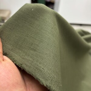 Green Cotton Linen Fabric: Natural Breathable Soft Linen Blend – Dress & Apparel 150cm Width