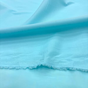 Turquoise Blue 100% Cotton Voile Fabric – Lightweight Soft Fabric for Summer Dresses, Blouses, Scarves (Width 150cm/58 Inch/1.64 Yards)