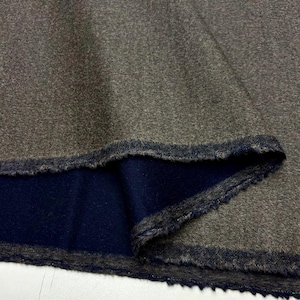 Charcoal Navy 100% Wool Cashmere Fabric, Fabric by the Yard, Jacket-Skirt-Coat-Clothing Dress Fabric (150 cm or 58 inch or 1.64 yards width)