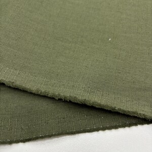 Green Cotton Linen Fabric: Natural Breathable Soft Linen Blend – Dress & Apparel 150cm Width