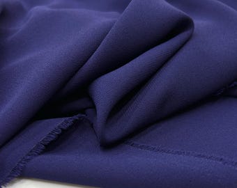 Italian Crepe Fabric: Purple Navy Dress Fabric (57 Inch Width)