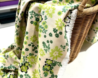 Green Floral 100% Cotton Voile for Dresses and Clothing (57in wide)
