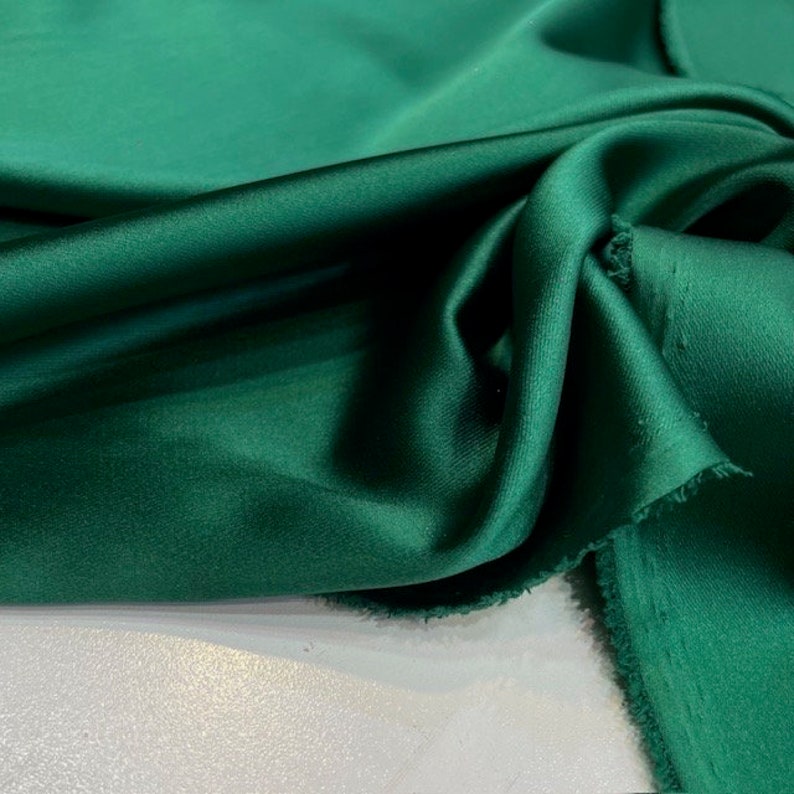 Emerald Green Acetate Satin Fabric: Evening Dress Designer Fabric