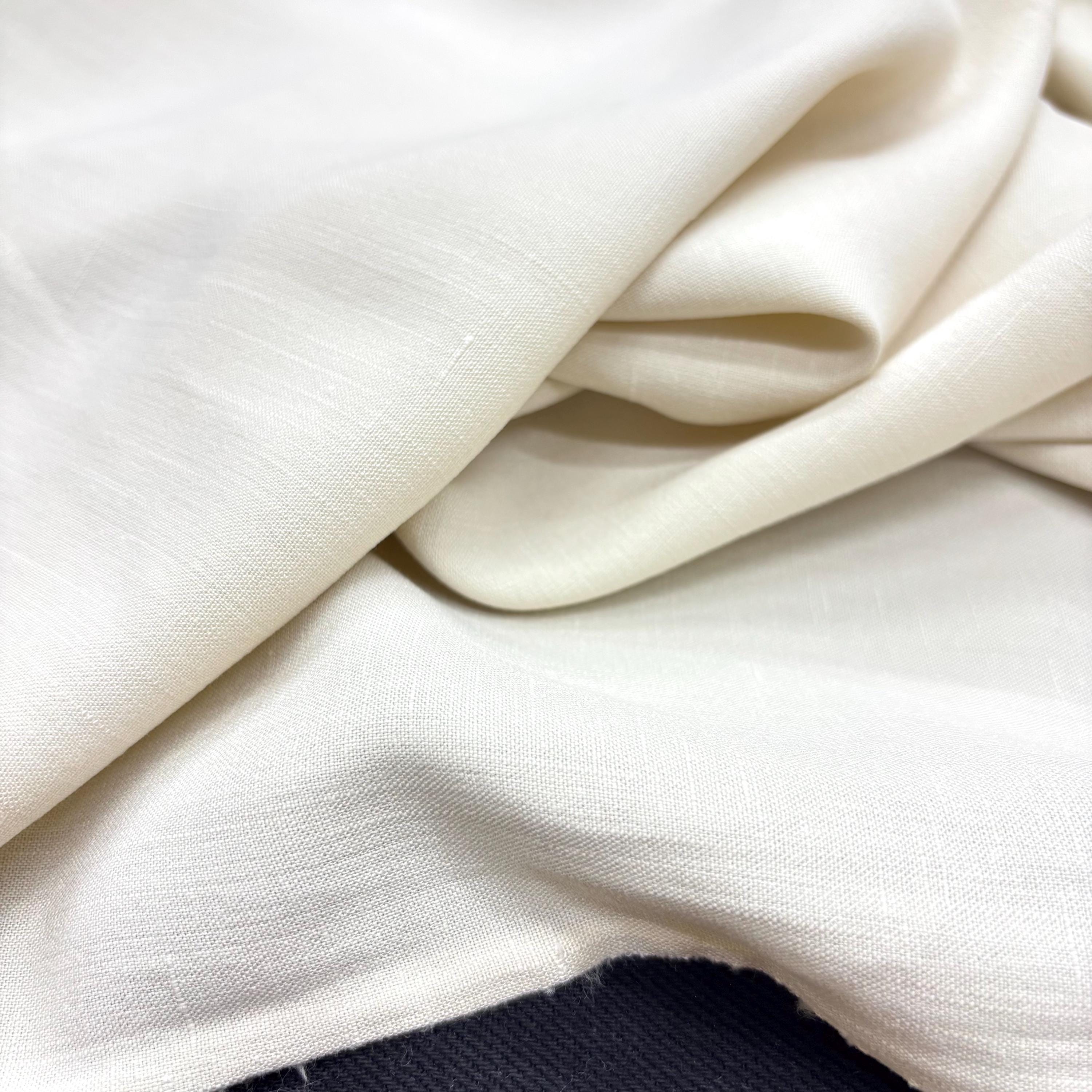 Natural Beige 100% Linen Fabric – Soft Drapey Lightweight Luxury Linen by Yard for Dresses,Home Decor (150 cm or 1.64 yard or 58 inch width)