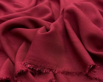 Bordeauxfarbener Viskosestoff – Weiches, Fließendes und Atmungsaktives Material für Kleider, Blusen, Röcke & DIY-Nähprojekte | 150 cm Breite