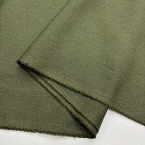 Green Cotton Linen Fabric: Natural Breathable Soft Linen Blend – Dress & Apparel 150cm Width