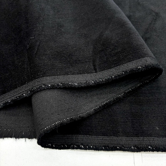 Tela de pana 100 algodón negra, tela de pana por yardas, tela de