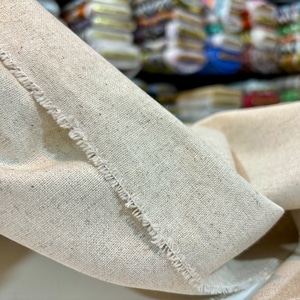 Linen Blend Upholstery Fabric Thick Durable Sofa Curtain Home Decor Material 150 cm Wide