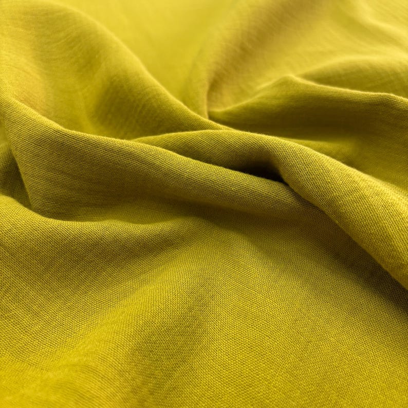 Olive Green Cotton Muslin Fabric – Double-Layered Soft Lightweight for Dresses & Clothing | 140 cm