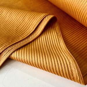 Mustard Color Elastic Corduroy Fabric, Corduroy Fabric by the yard, Dress, Skirt, Pants Corduroy fabric (150 cm, 1.5 meters, or 1.64 yards)