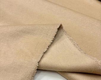 Beige italienskt ull- och kashmirtyg – Lyxigt mjukt material för rockar | 150 cm bredd