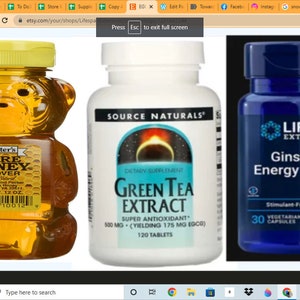 EGCG und Ginseng Ergänzungen + Klee honig
