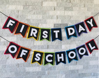 First Day of School Banner, Back to school banner, first day of school photo props, back to school decor, first/last day bundle