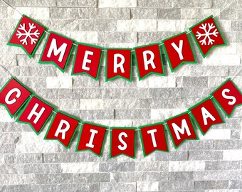 Merry Christmas-banner: kerstslinger