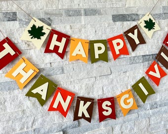 Happy Thanksgiving-banner, Thanksgiving-decoraties, Thanksgiving-banner, dankbare slinger, herfstmanteldecor, herfsthuisdecor, herfstdecor