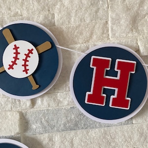 Happy Birthday Baseball Banner, personalized baseball birthday banner, baseball party garland, baseball party decorations, birthday decor