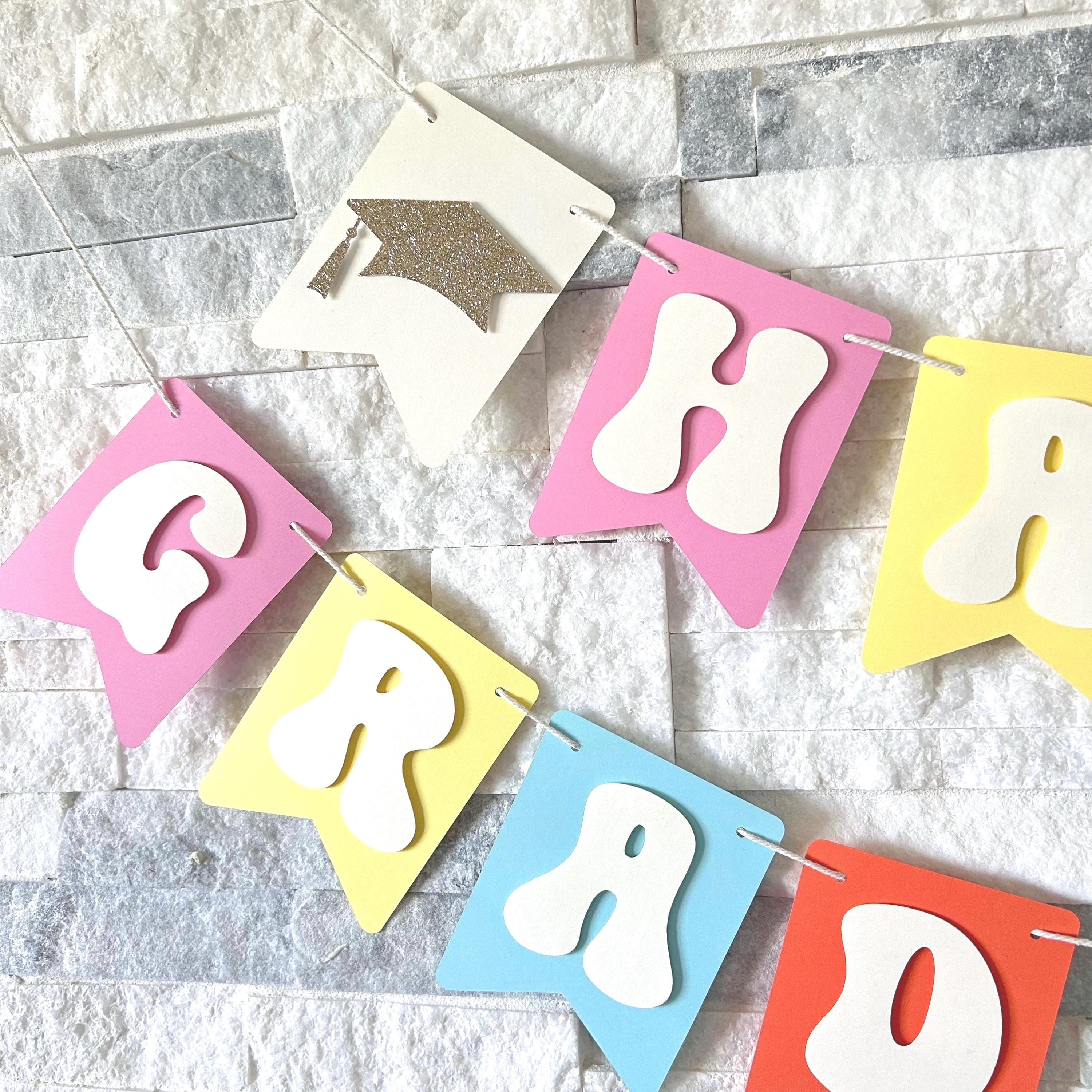 Graduation Banner Pastel Colors Happy Graduation Banner, Graduation ...