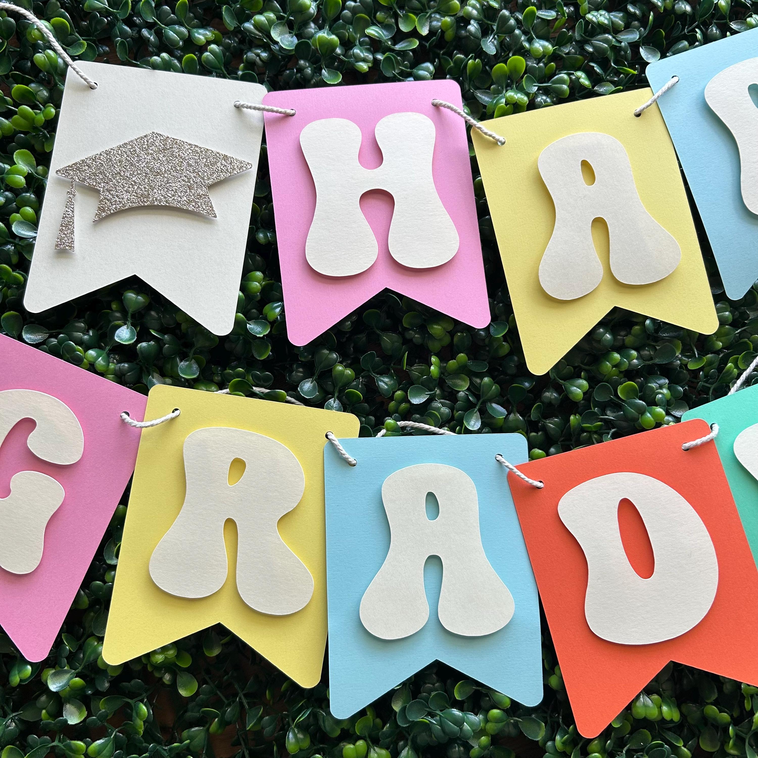 Graduation Banner Pastel Colors Happy Graduation Banner, Graduation ...