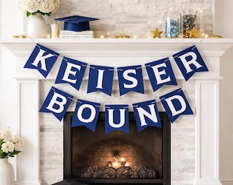 Striscione universitario personalizzato, Striscione per la laurea "College Bound 2026", Striscione con nome della scuola personalizzato, Decorazioni per la serata di fine anno, Decorazioni per la festa di laurea