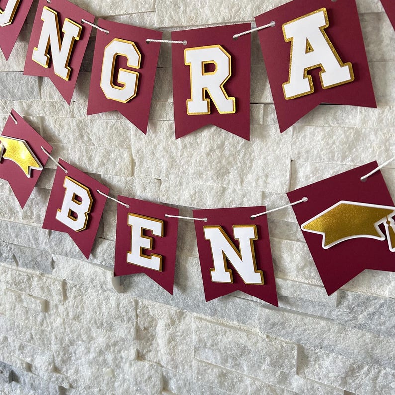 Personalized Graduation Banner, Custom Name Class of 2026 Party Decor ...