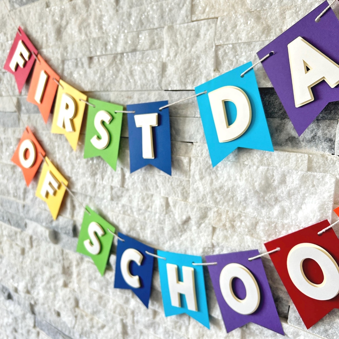 First Day of School Banner, Back to School Banner, First Day of School ...