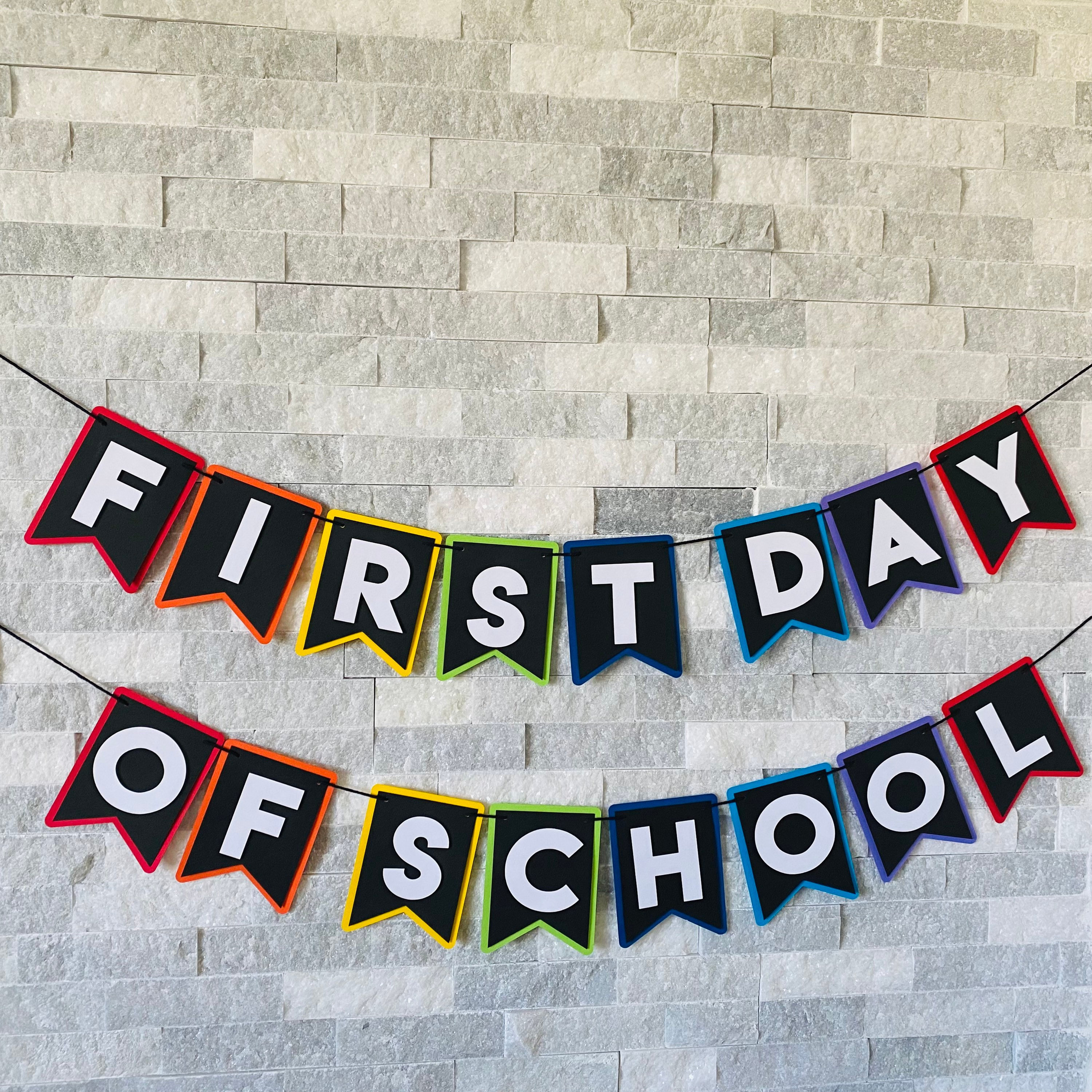 First Day of School Banner, Back to school banner, first day of school photo props, back to school decor, first/last day bundle