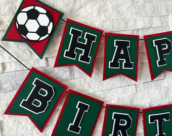 Soccer Birthday Banner, Personalized Soccer Birthday Banner, Sports Birthday Party, Soccer Party Decor, Soccer League Banner, Soccer theme