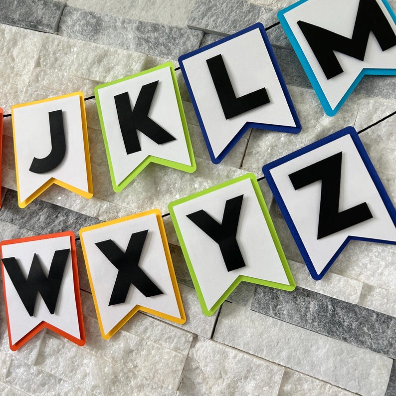 Alphabet Rainbow Banner, Back to School, Kids Room Decorations, Teacher ...