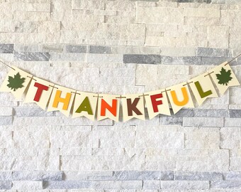 Dankbaar spandoek, gepersonaliseerde herfstbanner, dankzeggingsbanner, dankbare slinger, herfstmanteldecor, dankbare gors, herfstslingerdecor
