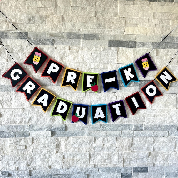 Pre-K Graduation banner, kindergarten graduation party decorations, congrats banner, last day of school, preschool graduation 2026