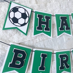 Happy Birthday Soccer Banner, Personalized Soccer Birthday Banner, Sports Birthday Party, Soccer Party Decorations, Soccer League Banner