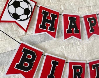Soccer Birthday Banner, Personalized Soccer Birthday Banner, Sports Birthday Party, Soccer Party Decor, Soccer League Banner, Soccer theme