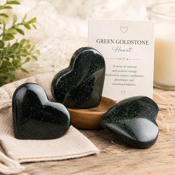 Coeur en grès vert sculpture poche pour méditation pierre d'inquiétude bijou de manifestation pierre d'autel d'amour en forme de coeur souvenir décoration d'intérieur cadeau