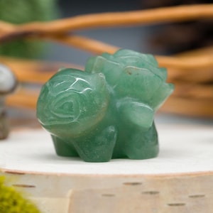 Green Aventurine Crystal Carving Natural Stone Home Decor Figurine Anime Lover Cartoon Character Gift Kids Room Decor Gift Fanart Display